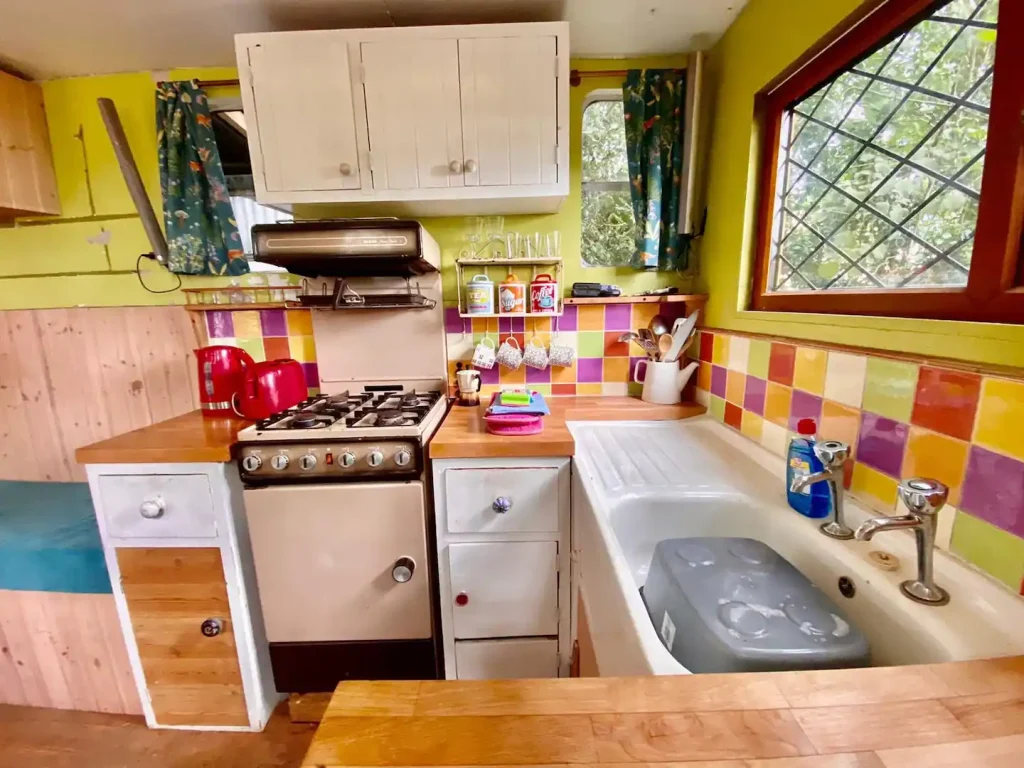 Horsebox kitchen at Camp Hillcrest.